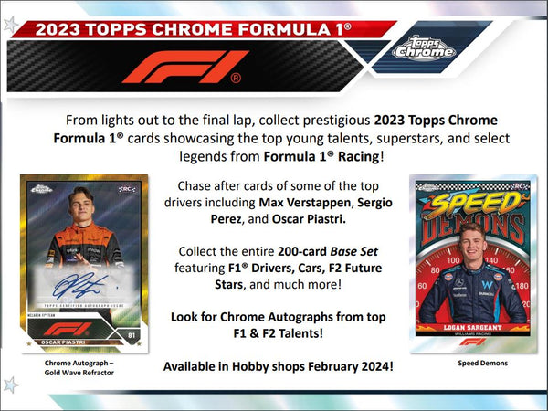 2023 Topps Chrome Formula 1 Hobby 2-Box Tiered RT #1 – RhodyBreakers