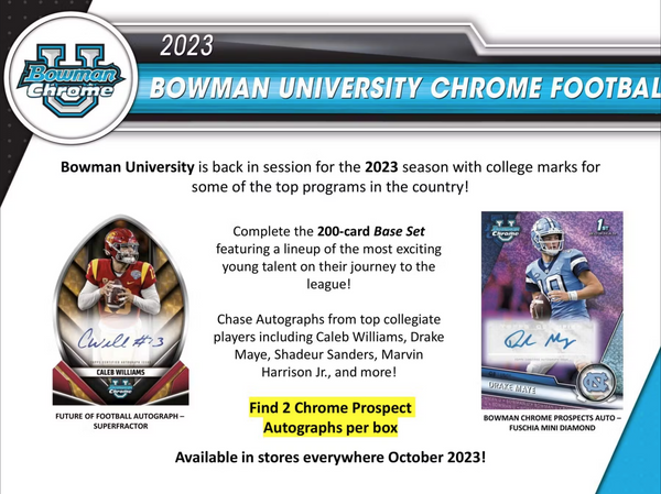2023 Bowman U Chrome Football Breaker's Delight 2-box RL #3