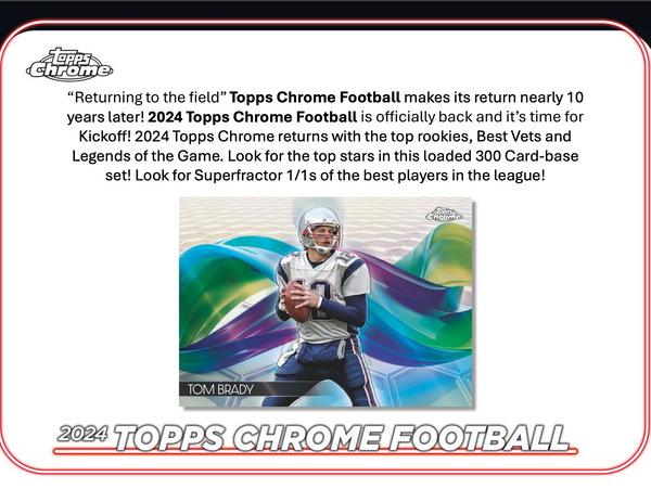 2024 Topps Chrome Football Breaker's Delight 5-box PYT #1