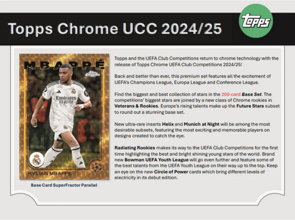 24/25 Topps Chrome UEFA Club Competitions Soccer Hobby Case PYT #5