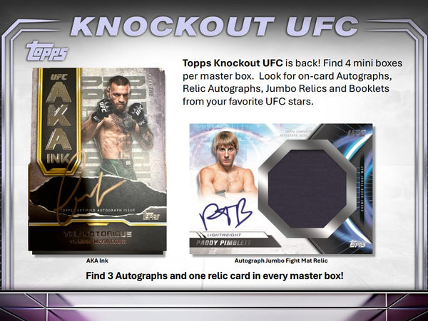 2024 Topps UFC Knockout Hobby 2-Box Random Letter #3