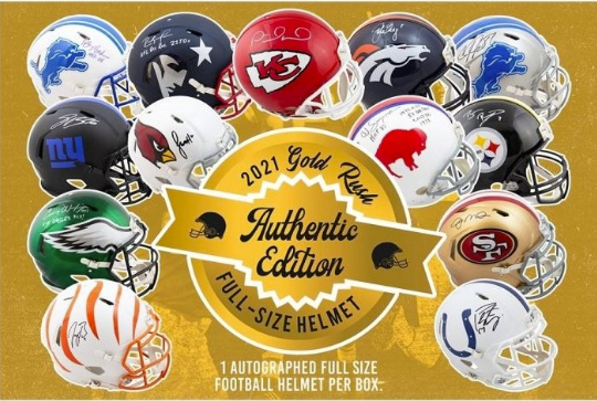 2021 Gold Rush Authentic Autographed Football Helmet RTs #22