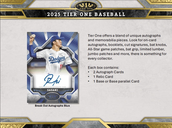 2025 Topps Tier One Baseball Hobby 4-Box PYT #2