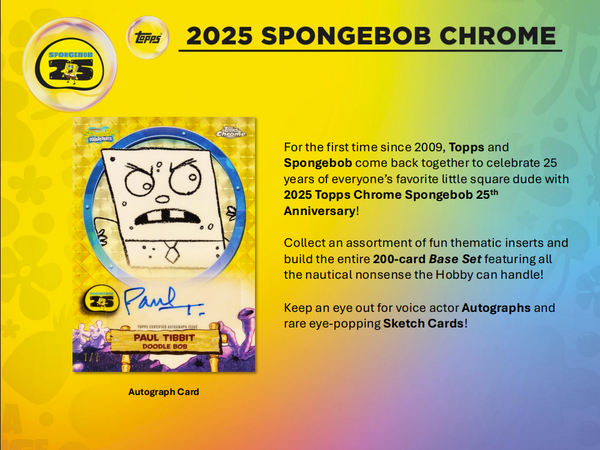2025 Topps Chrome SpongeBob Hobby 1-box Random Pack #3