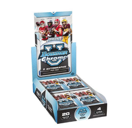 2025 Bowman Chrome U Football Hobby 3-Box RL #3